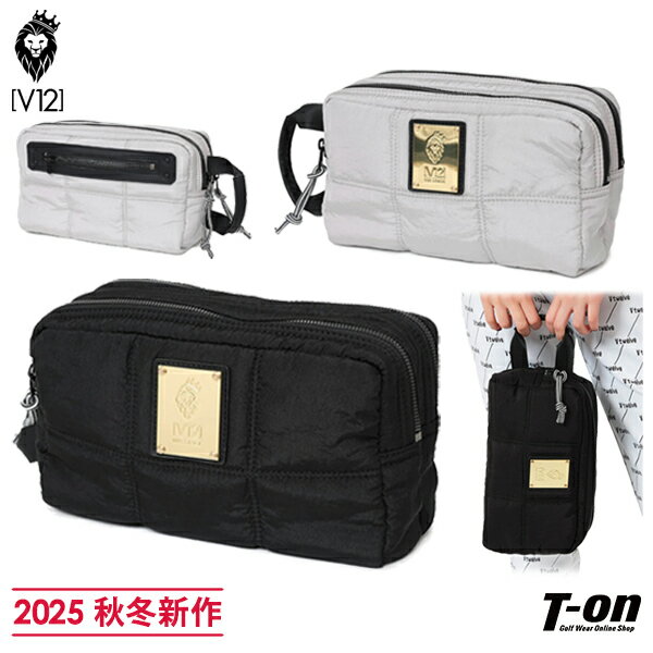 V12 ゴルフ ヴィ・トゥエルブ メンズ レディース カートポーチ カートバッグ キルティングデザイン セカンドバッグ ラウンドバッグ ワンハンドル 2層仕様 ...