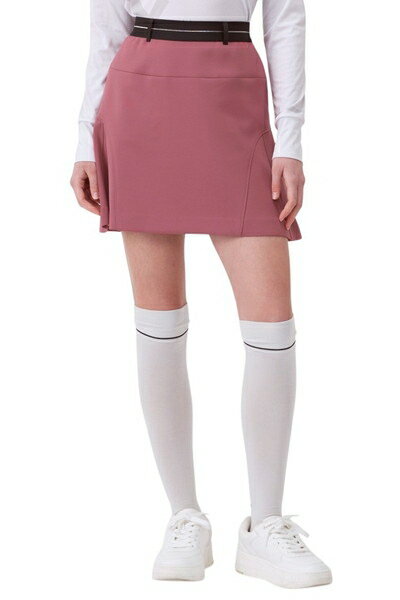 ランバン スポール LANVIN SPORT 日本正規品 レディース スカート Aラインシルエット UVカット ダンボールニット素材 ウエストリブゴム 切替デザイン シリコンロゴワッペン M〜3Lまでご用意 【送料無料】 2025 秋冬 新作 ゴルフウェア