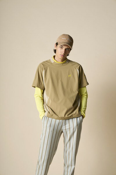 ヒールクリーク Heal Creek メンズ ハイネックシャツ 長袖 モックネックシャツ UVカット 吸水速乾 ロゴプリント ベアスムース 衿リブシャツ 【送料無料】 2025 秋冬 新作 ゴルフウェア