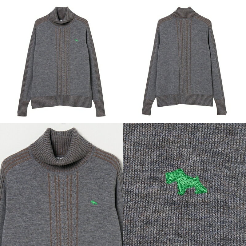 ヒールクリーク Heal Creek レディース セーター タートルネックニット プルオーバー ケーブル編み ヘンリー刺繍付 毛混 プレーティングニット 【送料無料】 2025 秋冬 新作 ゴルフウェア