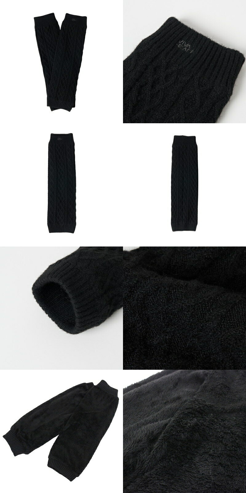 ビバハート VIVA HEART レディース レッグウォーマー リバーシブルレッグウォーマー 保温 2WAY ニット×ボア ケーブル編み ロゴ刺繍付 両面使える 裏起毛 ニットレッグウォーマー 2025 秋冬 新作 ゴルフ