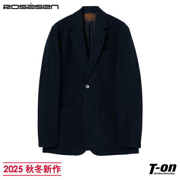 ロサーセン ROSASEN メンズ ジャケット テーラードジャケット 2つボタン ストレッチ ツイードダンボール素材 センターベント パッチポケット 【送料無料】 2025 秋冬 新作 ゴルフウェア