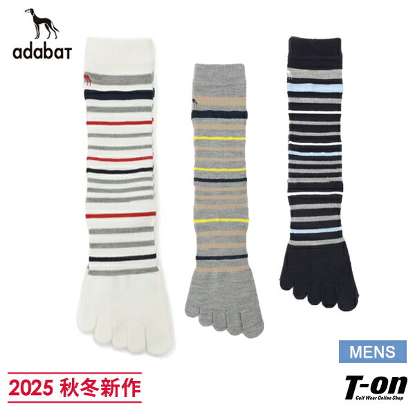アダバット adabat メンズ ソックス 5本指 レギュラーウォームソックス 2025 秋冬 新作 ゴルフ