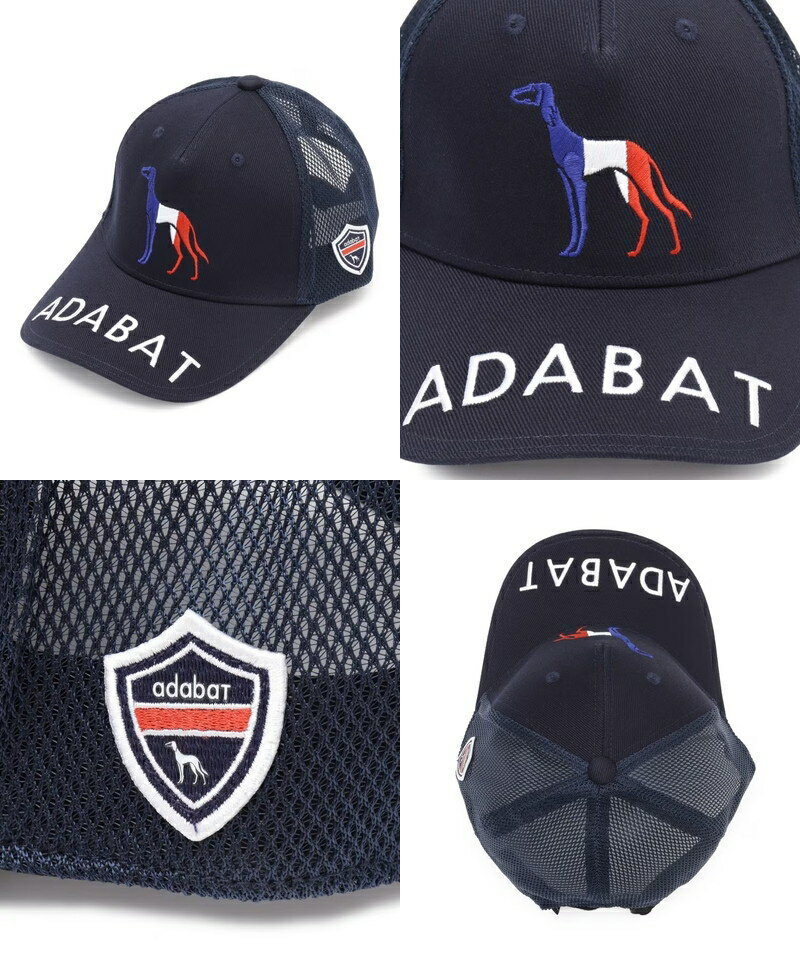 アダバット adabat メンズ キャップ 【新レーベル ADABAT NAVY】トリコロールサルーキキャップ 2025 秋冬 新作 ゴルフ