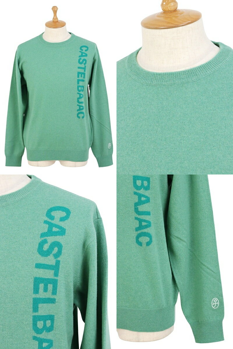 カステルバジャックスポーツ CASTELBAJAC SPORT メンズ セーター カシミヤセーター クルーネックニット ロゴインターシャ入り カシミヤ100％ 丸首ニット プルオーバー 【送料無料】 2025 秋冬 新作 ゴルフウェア
