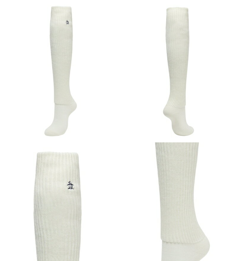 【ブラックフライデーP10倍】マンシングウェア Munsingwear レディース ソックス ハイソックス レッグウォーマー風ハイソックス ウール混紡 リブ編み 足底パイルクッション付 抗菌 防臭 ロゴ刺繍 2025 秋冬 新作 ゴルフ