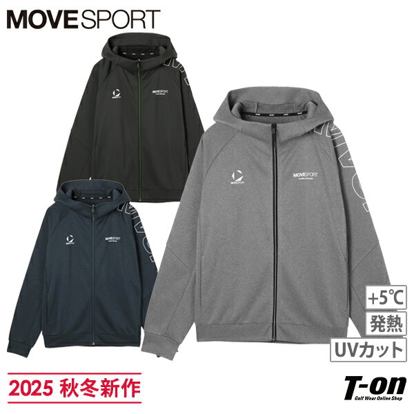 ムーブスポーツ MOVESPORT メンズ ブルゾン パーカー フード付き 発熱 保温 ＋5℃ 裏微起毛 UVカット フ..