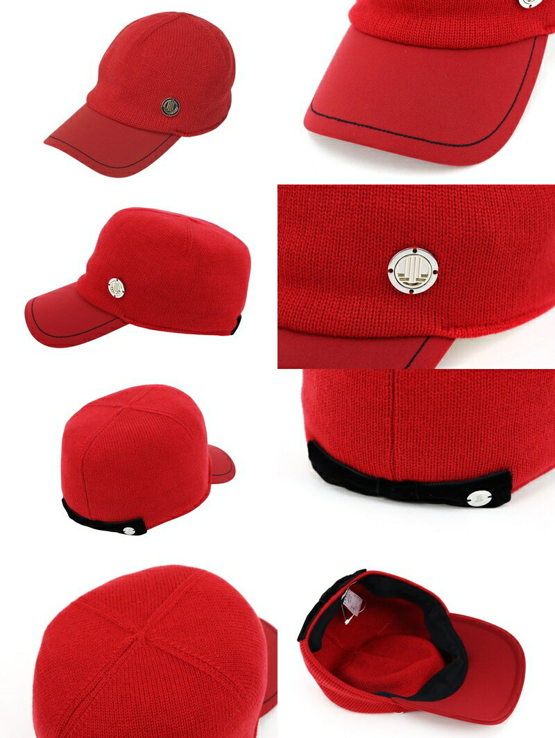 ランバン スポール LANVIN SPORT 日本正規品 レディース キャップ ニットキャップ ツバ付ニットキャップ 異素材切替 ツバステッチデザイン ロゴメタルプレート バックベロアリボン 【送料無料】 2025 秋冬 新作 ゴルフ