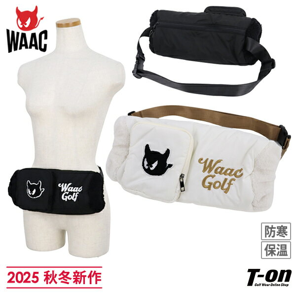 ワック WAAC 日本正規品 メンズ レディース ハンドウォーマー マフ ウエストポーチ型 ウォームバッグ 裏起毛 保温 サガラ刺繍 ワッキーワッペン付 防寒対...