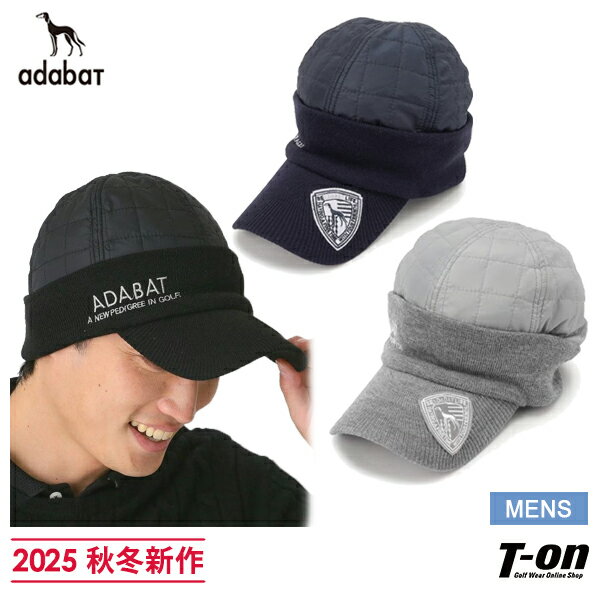 アダバット adabat メンズ キャップ 中綿キャップ キルティング防寒キャップ【送料無料】 2025 秋冬 新作 ゴルフ