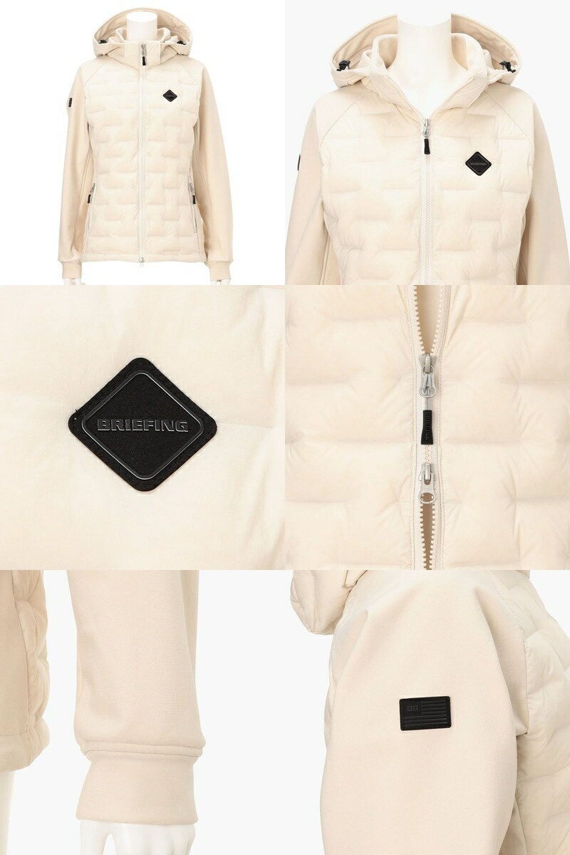 ブリーフィング ゴルフ BRIEFING GOLF レディース ブルゾン フード付きブルゾン ダウンパーカー 身頃ダウン入り 袖裏起毛 保温 防寒 サイドロゴジャガードテープ ロゴワッペン 【送料無料】 2025 秋冬 新作 ゴルフウェア