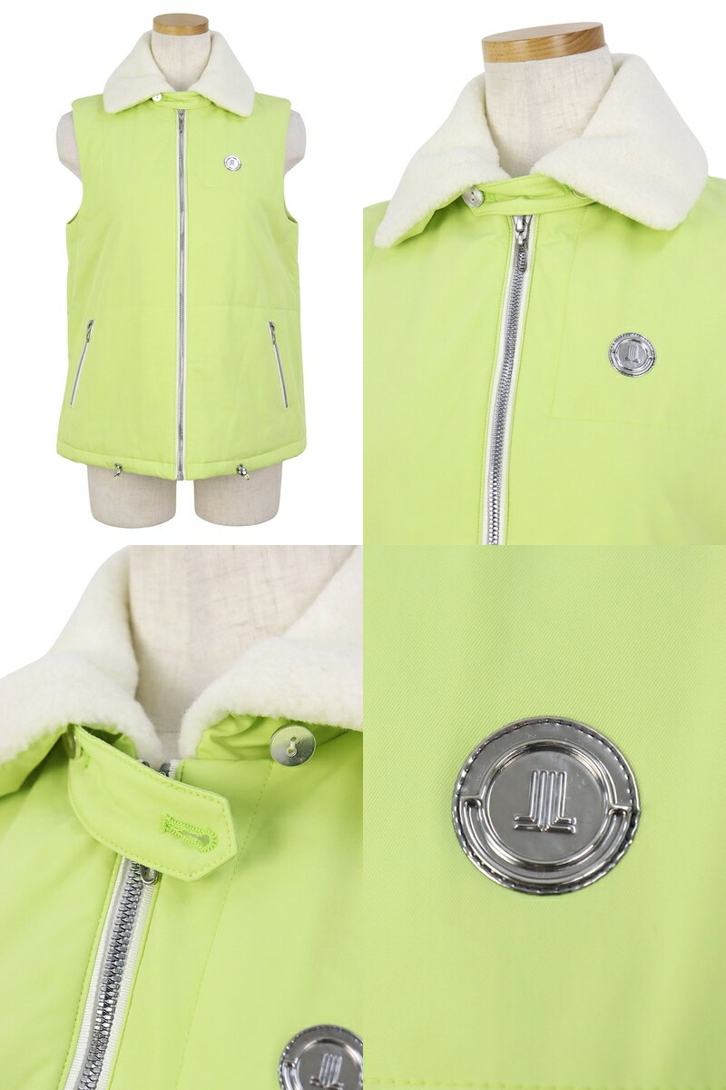 ランバン スポール LANVIN SPORT 日本正規品 レディース ベスト 中綿ベスト 中わたアウターベスト +5℃ 蓄熱保温 衿ファー取り外し可 ノーカラーベストにもなる 裾ドローコード仕様 【送料無料】 2025 秋冬 新作 ゴルフウェア