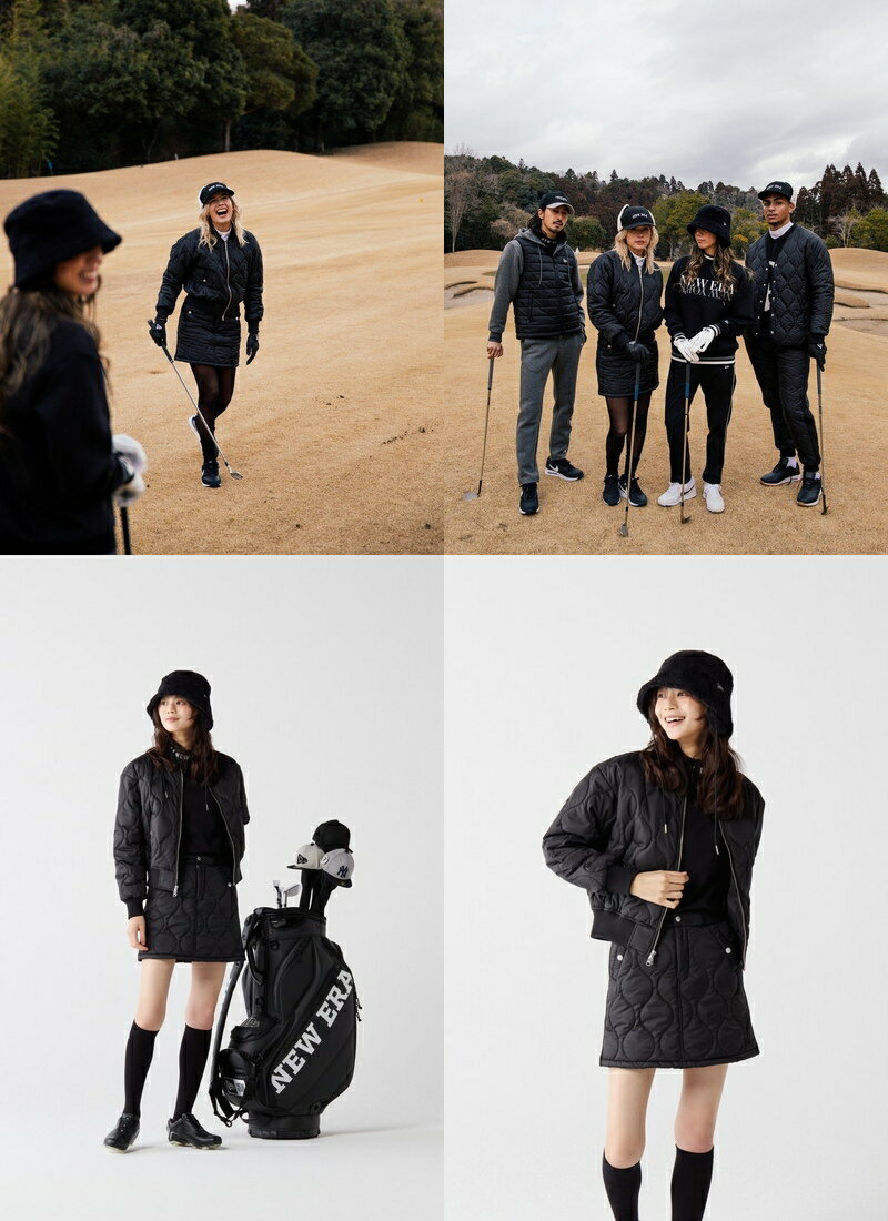 ニューエラ ゴルフ ニューエラ NEW ERA 日本正規品 レディース スカート中綿入り ひょうたんキルトデザイン 撥水 保温 防風 防寒 ウエストゴム入り サイドリブストレッチ ロゴ刺繍 【送料無料】 2025 秋冬 新作 ゴルフウェア