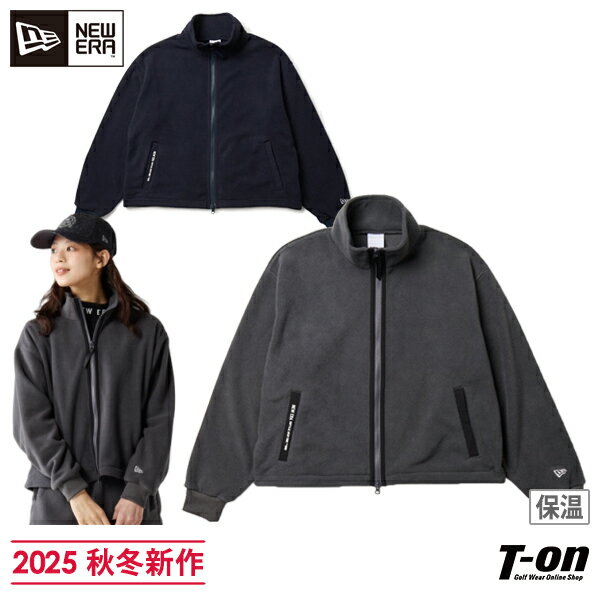 ニューエラ ゴルフ ニューエラ NEW ERA 日本正規品 レディース ブルゾン フリースブルゾン フルジップジャケット 保温 防寒 ロゴ刺繍 【送料無料】 2025 秋冬 新作 ゴルフウェア