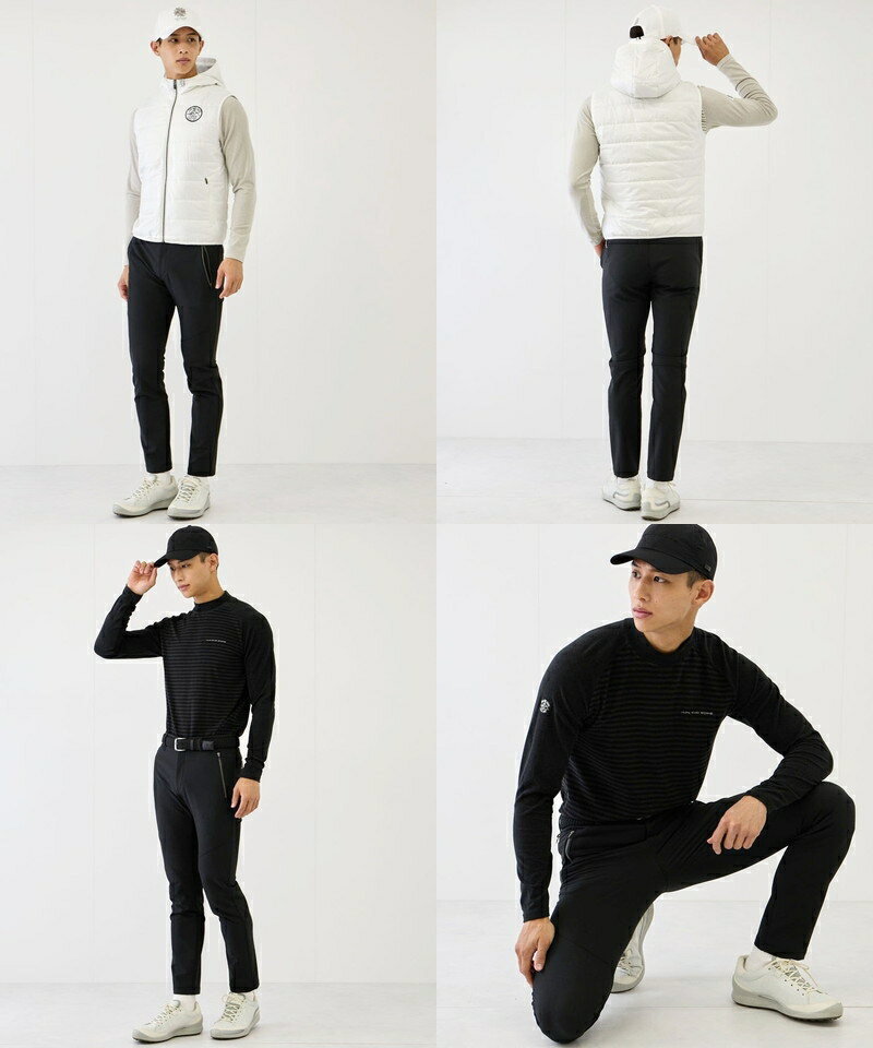 【30％OFF SALE】ジュン＆ロペ ジュンアンドロペ JUN＆ROPE メンズ パンツ ロングパンツ テーパードパンツ ストレッチ 撥水 保温 二重織多機能素材 ストームフリース使用 切替デザイン 【送料無料】 2025 秋冬 新作 ゴルフウェア