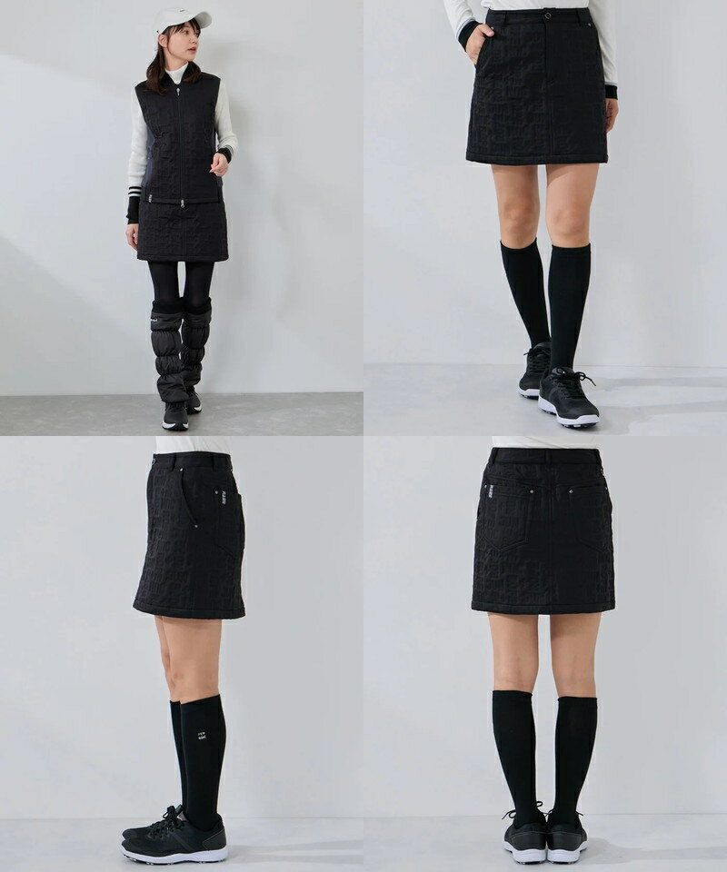 ジュン＆ロペ ジュンアンドロペ JUN＆ROPE レディース スカート 台形スカート 中綿入り 撥水 保温 防風 発熱 蓄熱裏地付 ピンソニックロゴデザイン 【送料無料】 2025 秋冬 新作 ゴルフウェア