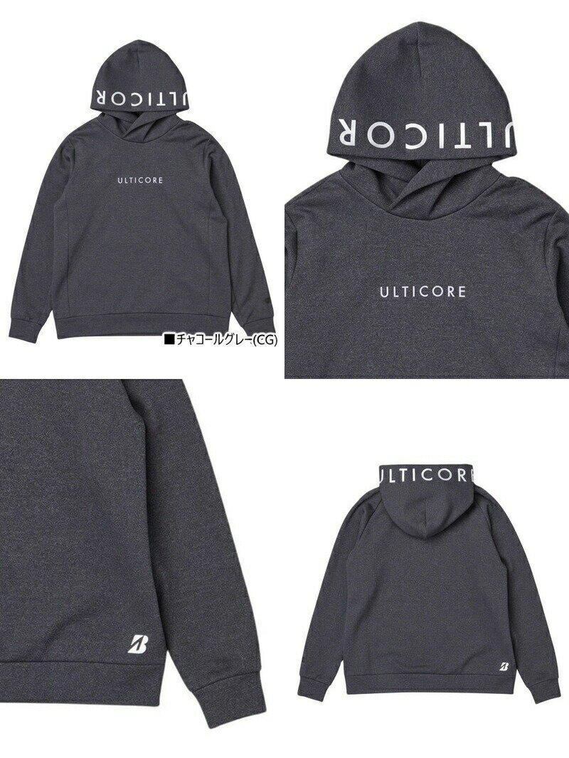 アルティコア ブリヂストン ゴルフ ULTICORE BRIDGESTONE GOLF レディース トレーナー プルオーバーフーディー フード付き CORDURA素材 ストレッチ 裏フリース 保温 ロゴプリント M〜3Lまで 【送料無料】 2025 秋冬 新作 ゴルフウェア