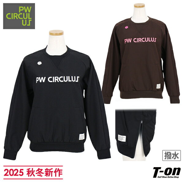 【ブラックフライデータイムセール 10％OFF】ピーダブリュサーキュラス PW CIRCULUS レディース ブルゾン クルーネック プルオーバー式ブルゾン 三層ボンディング素材×中綿キルト 保温 防風 撥水 カンガルーポケット 【送料無料】 2025 秋冬 新作 ゴルフウェア