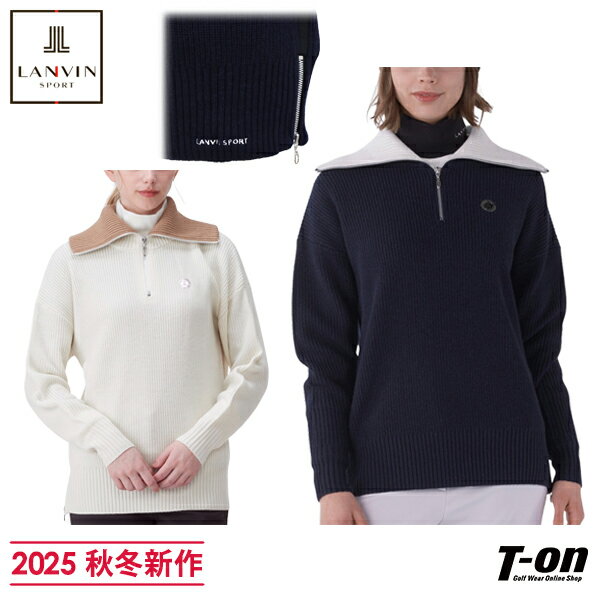 ランバン スポール LANVIN SPORT 日本正規品 レディース セーター ハーフジップアップ ロールカラー ...