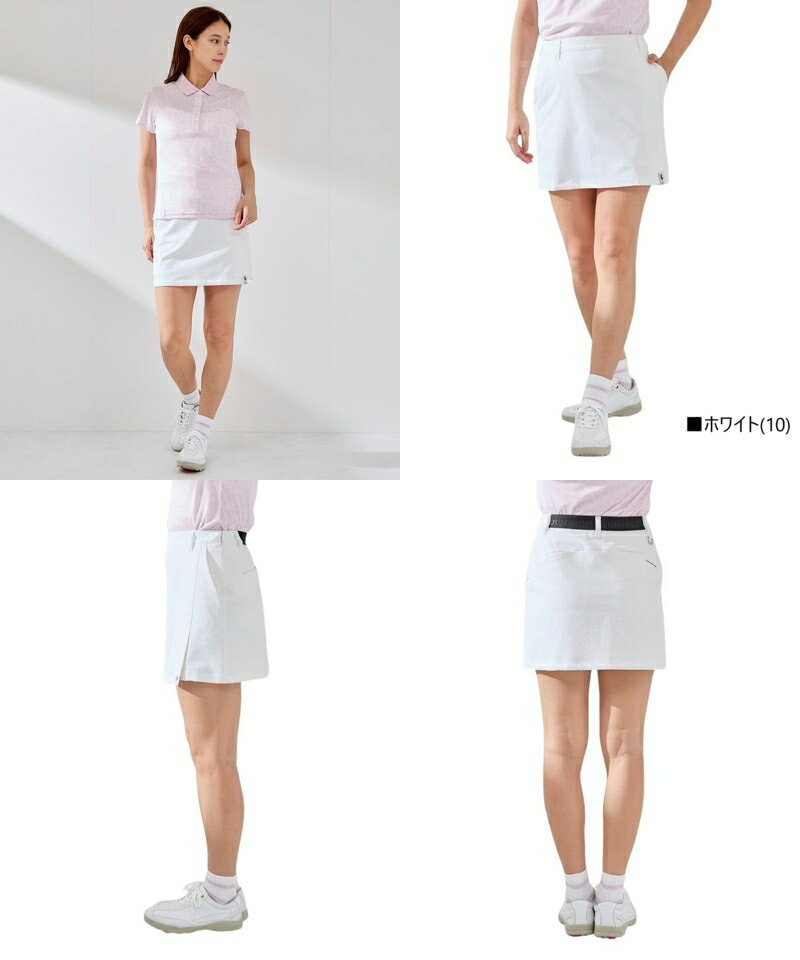 【30％OFF SALE】ジュン＆ロペ ジュンアンドロペ JUN＆ROPE レディース スカート ラップ風スカート UVカット 防透け素材 ウエスト後ろゴム ドライタッチ ボックスロゴ 【送料無料】 2025 春夏 新作 ゴルフウェア