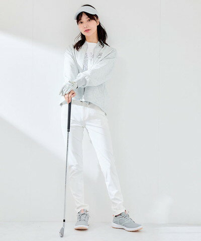 【30％OFF SALE】ジュン＆ロペ ジュンアンドロペ JUN＆ROPE レディース ブルゾン ダンボールニット素材 ドロップショルダー アニマル柄 スピンドル付き ドロストライトブルゾン 総柄 【送料無料】 2025 春夏 新作 ゴルフウェア