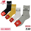 ニューバランス ゴルフ new balance golf レディース ソックス ミディアムショートソックス 抗菌防臭 足底パイルクッション付 ダブルロゴデザイン...