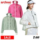 【30%OFF SALE】アルチビオ archivio レディース ブルゾン ハイネック 軽量 前立てフリルデザイン パフスリーブ ショート丈ブルゾン 着丈短め...