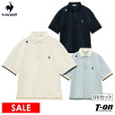 【30%OFF SALE】ルコックスポルティフ le coq sportif レディース ポロシャツ 半袖 UVカット 綿混 杢調 鹿の子素材 身幅ゆったり ボ...