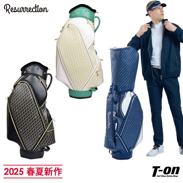 レザレクション Resurrection メンズ レディース キャディバッグ 9型 オリオラNo4 ジオメトリック柄 幾何学柄 オリジナルモノグラム柄 ロゴ刺繍...