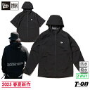 ニューエラ ゴルフ ニューエラ NEW ERA 日本正規品 メンズ レインウェア ブルゾン レインブルゾン フード付 半袖にもなる 2WAY 防水 透湿 撥水 ストレッチ メッシュ裏地付 ベンチレーション バックロゴプリント M~3L 【送料無料】 2025 春夏 新作 ゴルフウェア