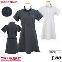 マリクレール マリ・クレール スポール marie claire sport レディース ワンピース 半袖 衿付きワンピース Aライン UVカット ストレッチ ...