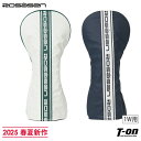 ロサーセン ROSASEN メンズ レディース ヘッドカバー ドライバー用 DW 460cc対応 ロゴテープデザイン 配色パイピング ロゴ刺繍 マットな質感 2...