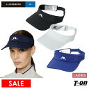 【30%OFF SALE】Jリンドバーグ J.LINDEBERG 日本正規品 レディース サンバイザー イヤーカットデザイン サイドメッシュ素材 シリコンロゴワ...