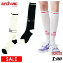 【10%OFF SALE】アルチビオ archivio レディース ソックス ハイソックス 厚底パイルクッション ロゴジャガード 2025 春夏 新作 ゴルフ
