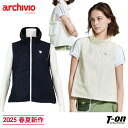 アルチビオ archivio レディース ベスト ジップアップベスト ハイネック バックティアードデザイン メッシュディテール ロゴワッペン 【送料無料】 20...