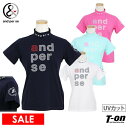 【20%OFF SALE】アンパスィ and per se レディース ハイネックシャツ 半袖 モックネックシャツ UVカット 衿3D設計 コットン混紡 ビック...