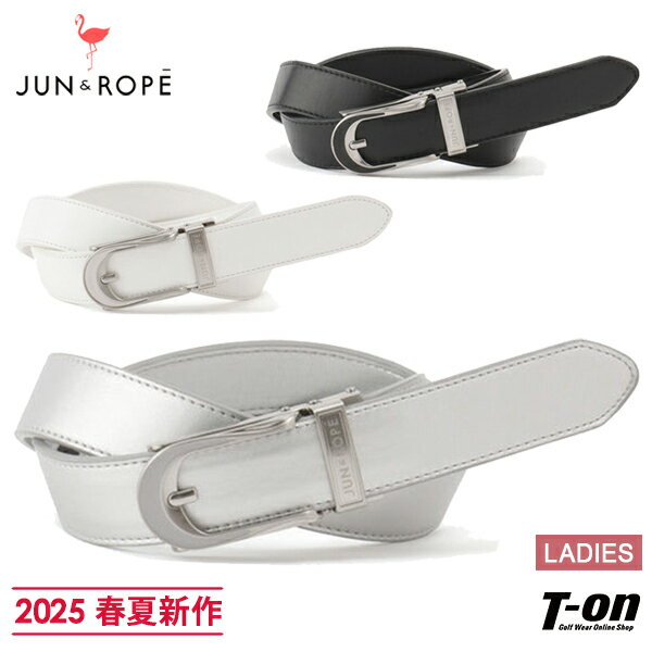ジュン＆ロペ ジュンアンドロペ JUN＆ROPE レディース ベルト スライドベルト キーリットベルト スライドロック ベルト穴無し エンボスロゴ フェイクレザー 2025 春夏 新作 ゴルフ
