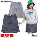 【30%OFF SALE】ロサーセン ROSASEN レディース スカート ストレッチ 裏地付 リーフ柄 ボタニカル柄 ストライプサーフニット素材 コインマーカ...