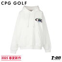 シーピージー ゴルフ CPG GOLF メンズ パーカー フーディ トレーナー スウェット プルオーバー オーバーサイズ フラワープリント ロゴ刺繍 綿100% 【送料無料】 2025 春夏 新作 ゴルフウェア
