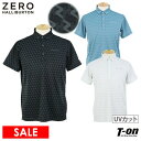 【30%OFF SALE】ゼロハリバートン ゴルフ ZERO HALLIBURTON GOLF メンズ ポロシャツ 半袖 UVカット 吸汗速乾 モノグラム柄ジャガード 総柄デザイン メタリックロゴ 【送料無料】 2025 春夏 新作 ゴルフウェア
