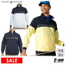 【30%OFF SALE】トミー ヒルフィガー ゴルフ TOMMY HILFIGER GOLF 日本正規品 メンズ ブルゾン ハーフジップ スニードジャック プルオーバー式 タフタ素材 撥水 防風 軽量 配色切替 ロゴプリント M~3Lまで 【送料無料】 2025 春夏 新作 ゴルフウェア