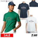 【30%OFF SALE】トミー ヒルフィガー ゴルフ TOMMY HILFIGER GOLF 日本正規品 メンズ ハイネックシャツ 半袖 モックネックシャツ UVカット 吸水速乾 ロゴプリント ボーダー柄ジャガード 2025 春夏 新作 ゴルフウェア