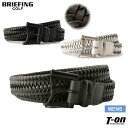 ブリーフィング ゴルフ BRIEFING GOLF メンズ ベルト ファイヤーマンバックルメッシュベルト 編み込みベルト レザー&ゴム編み込み ストレッチ 【送...