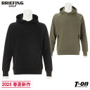 ブリーフィング ゴルフ BRIEFING GOLF メンズ パーカー フーディー トレーナー プルオーバー エンボスロゴ 鹿の子編み ダンボールニット ロゴテープディテール 【送料無料】 2025 春夏 新作 ゴルフウェア