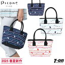 ピッコーネクラブ PICONE CLUB レディース カートバッグ トートバッグ ラウンドバッグ 波ボーダー柄 総柄 【送料無料】 2025 春夏 新作 ゴルフ