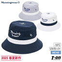【タイムセール 5/7 13:00迄 10%OFF】マンシングウェア Munsingwear メンズ ハット バケットハット メッシュ裏地付 サッカーストライプ...