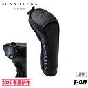 セントアンドリュース St ANDREWS メンズ レディース ヘッドカバー ユーティリティ用ヘッドカバー マットな質感 UT用 ダイヤル式番手付き ロゴワッペ...