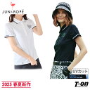 ジュン&ロペ ジュンアンドロペ JUN&ROPE レディース ポロシャツ 半袖 UVカット クールマックス 快適素材 ポリエステル鹿の子素材 ロゴプリント 【送...