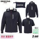 ブリーフィング ゴルフ BRIEFING GOLF メンズ レインウエア レインブルゾン フード付き 半袖にもなる 撥水 2WAY ロゴプリント WATERPR...