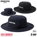 ブリーフィング ゴルフ BRIEFING GOLF メンズ レディース ハット バケットハット 撥水 メッシュ裏地付き ロゴ刺繍 WATERPROOF WIDE HAT 【送料無料】 2025 春夏 新作 ゴルフ